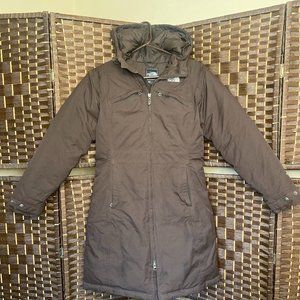 North Face Brown down Parker Size Small